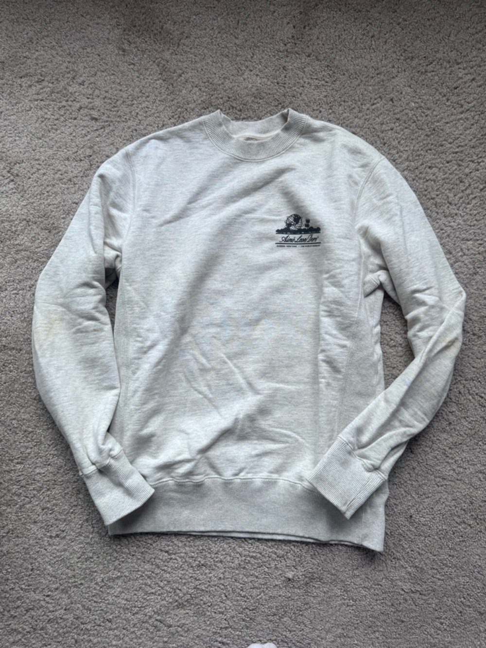 Aime Leon Dore Light Gray Crewneck with Small Chest Logo